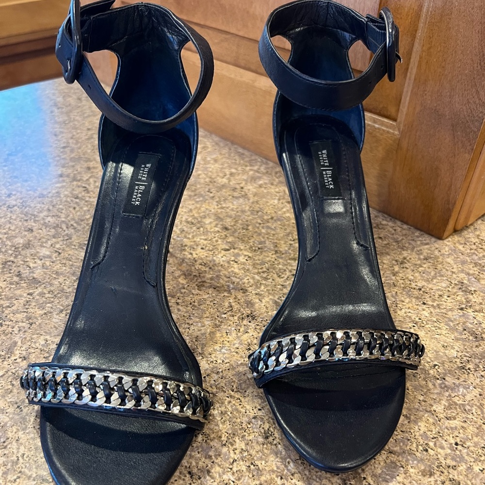 White House Black market, dark blue sandals